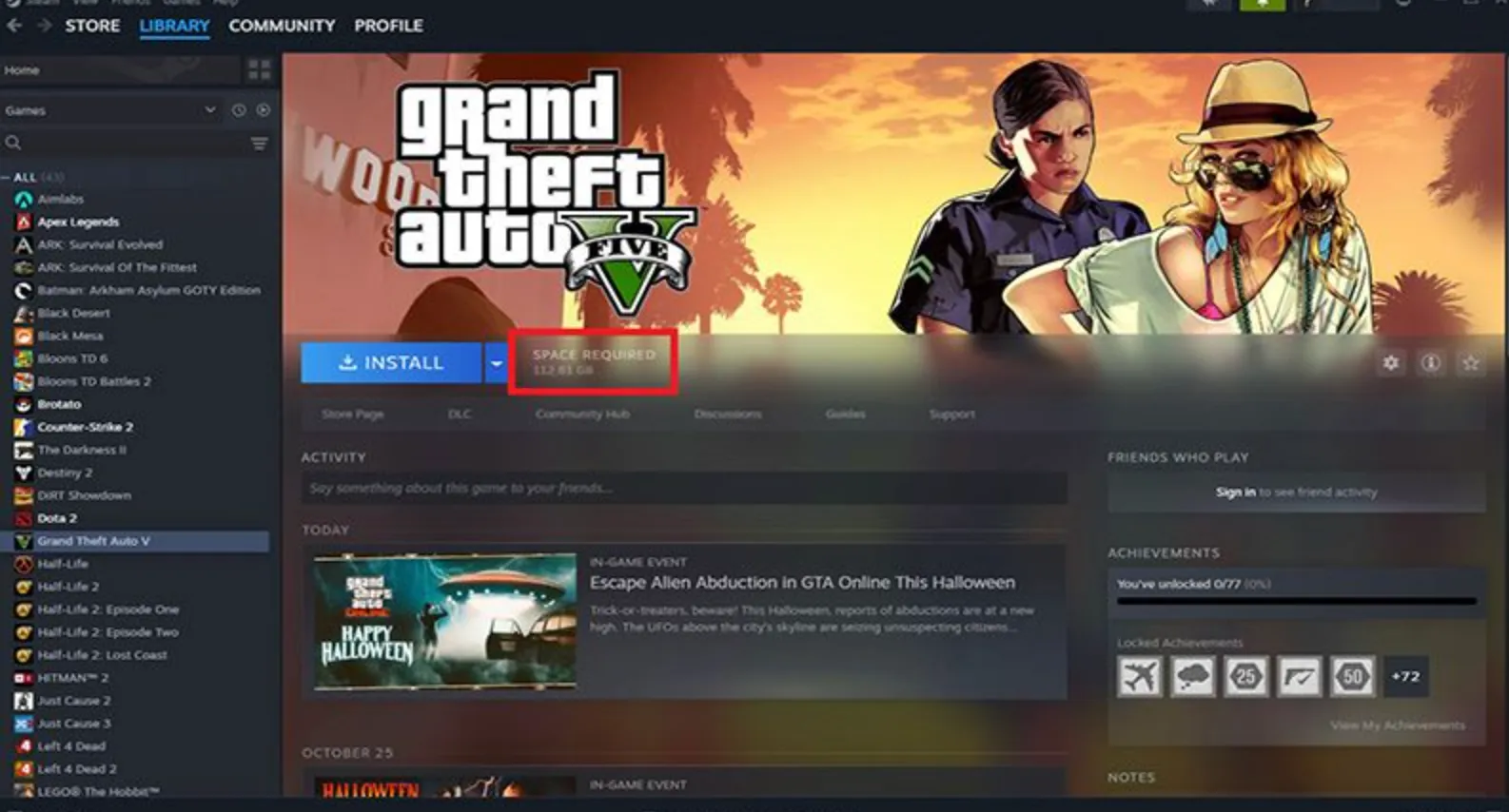 GTA 5 Download Size
